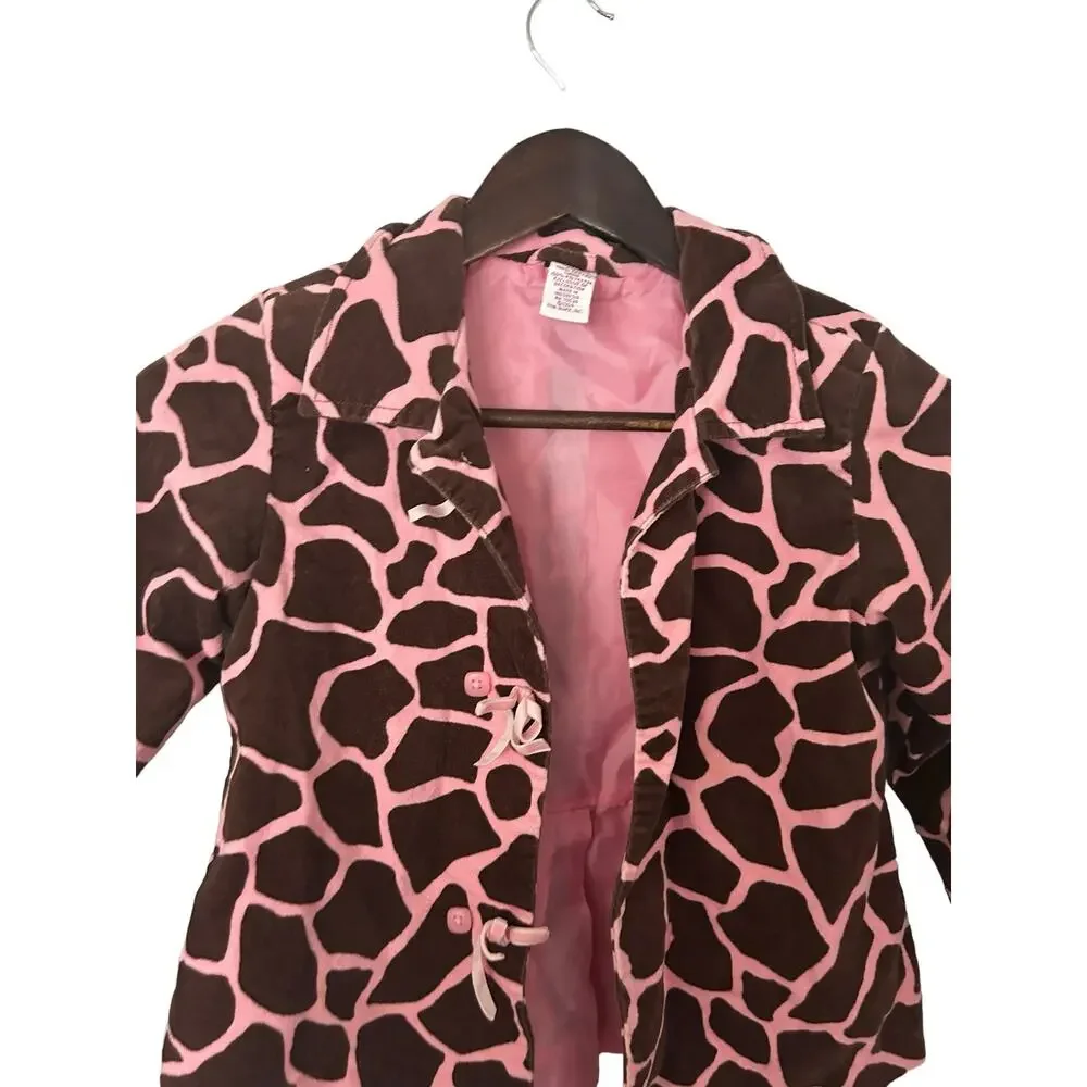 Gymboree Giraffe Club‎ girls size 8 pink brown jacket girls vintage